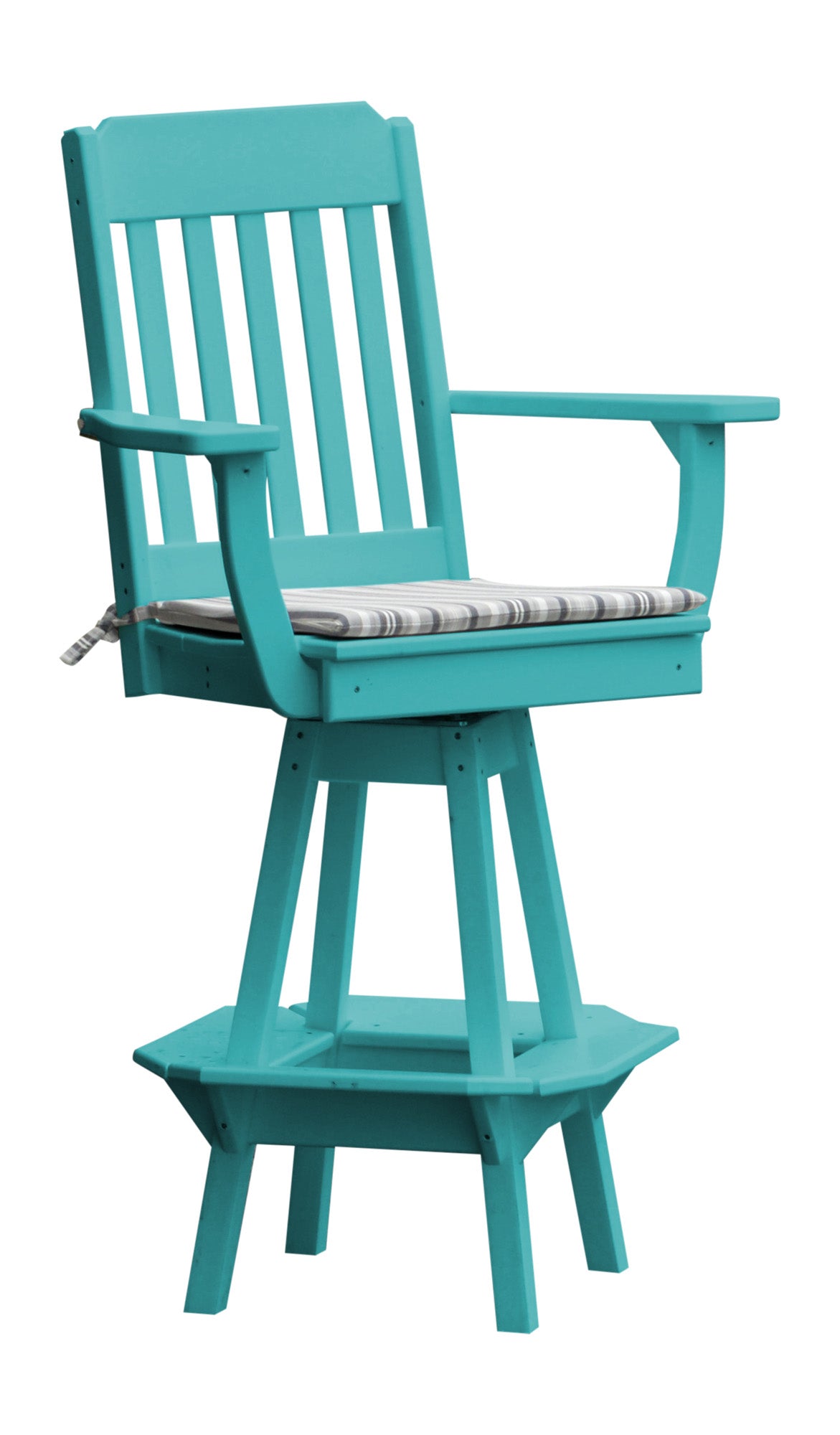 Bryton Park Poly Furniture Traditional Swivel Counter Chair w/ Arms (COUNTER HEIGHT) - LEAD TIME TO SHIP 10 BUSINESS DAYS