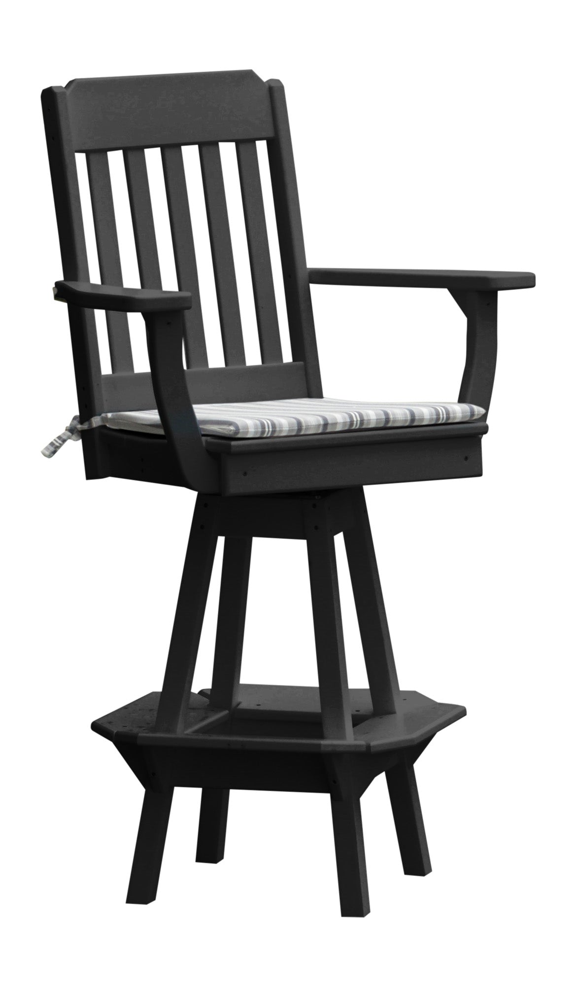 Bryton Park Poly Furniture Traditional Swivel Counter Chair w/ Arms (COUNTER HEIGHT) - LEAD TIME TO SHIP 10 BUSINESS DAYS