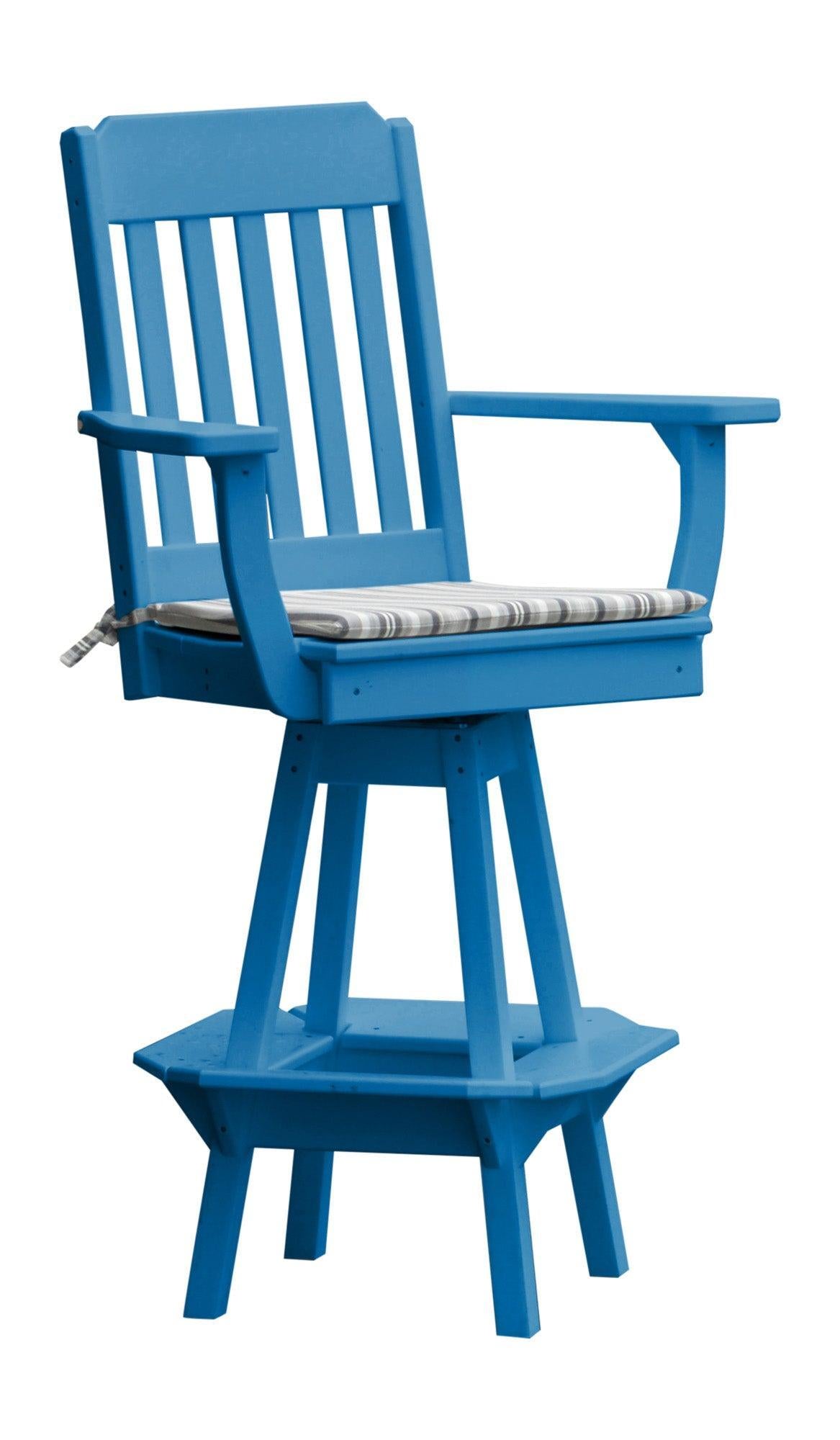 Bryton Park Poly Furniture Traditional Swivel Counter Chair w/ Arms (COUNTER HEIGHT) - LEAD TIME TO SHIP 10 BUSINESS DAYS