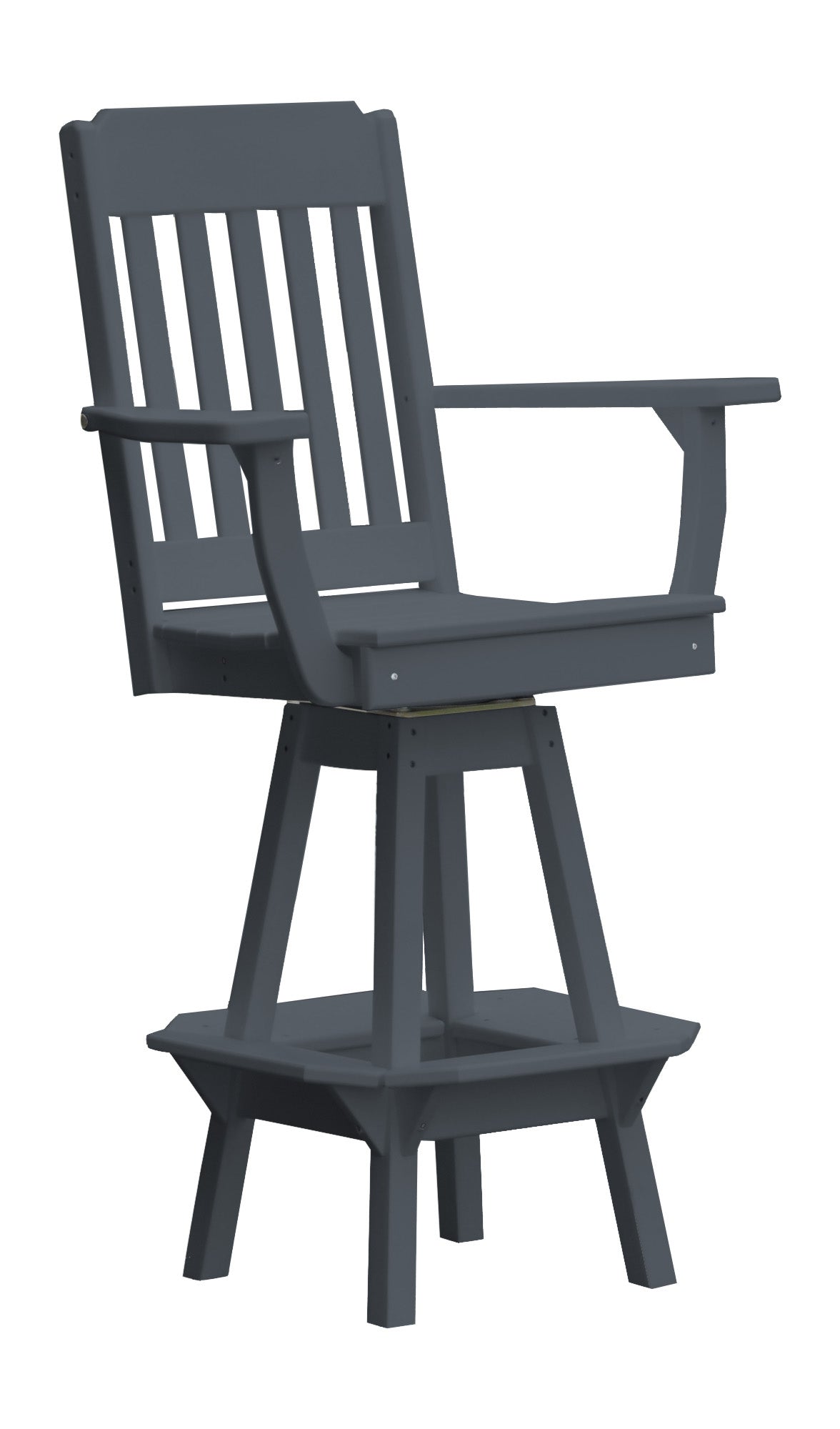 Bryton Park Poly Furniture Traditional Swivel Counter Chair w/ Arms (COUNTER HEIGHT) - LEAD TIME TO SHIP 10 BUSINESS DAYS