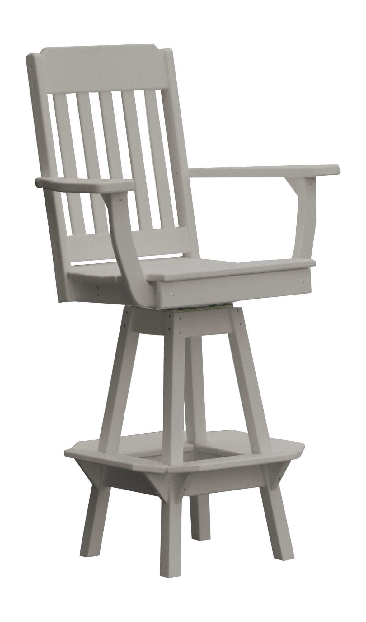 Bryton Park Poly Furniture Traditional Swivel Counter Chair w/ Arms (COUNTER HEIGHT) - LEAD TIME TO SHIP 10 BUSINESS DAYS