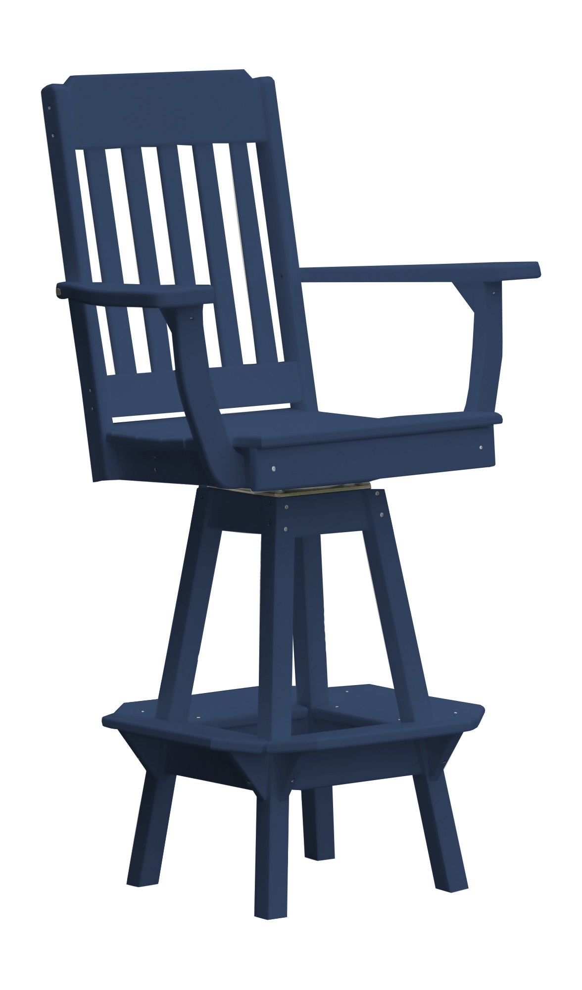 Bryton Park Poly Furniture Traditional Swivel Counter Chair w/ Arms (COUNTER HEIGHT) - LEAD TIME TO SHIP 10 BUSINESS DAYS