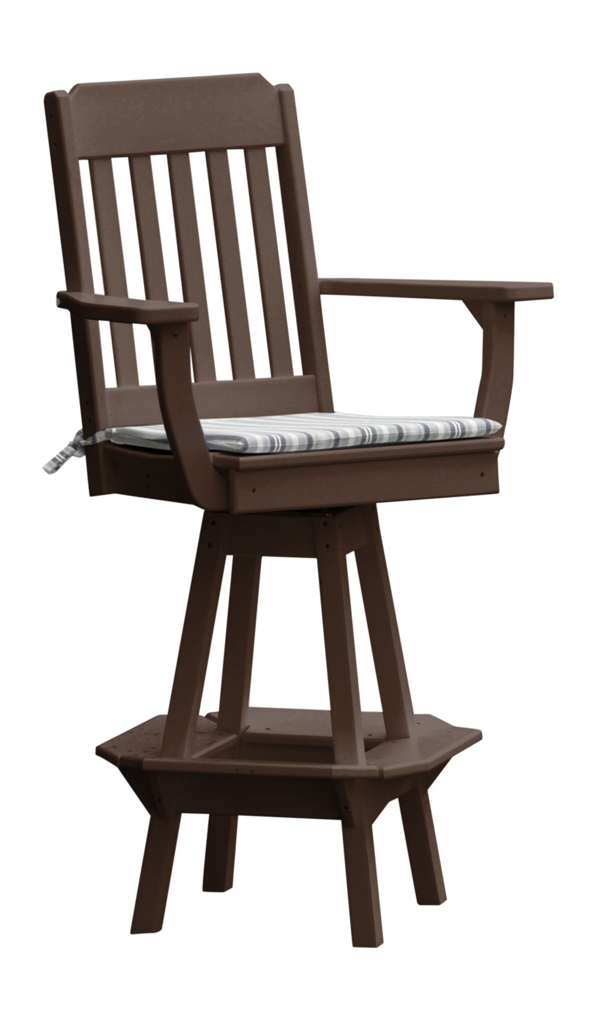 Bryton Park Poly Furniture Traditional Swivel Counter Chair w/ Arms (COUNTER HEIGHT) - LEAD TIME TO SHIP 10 BUSINESS DAYS