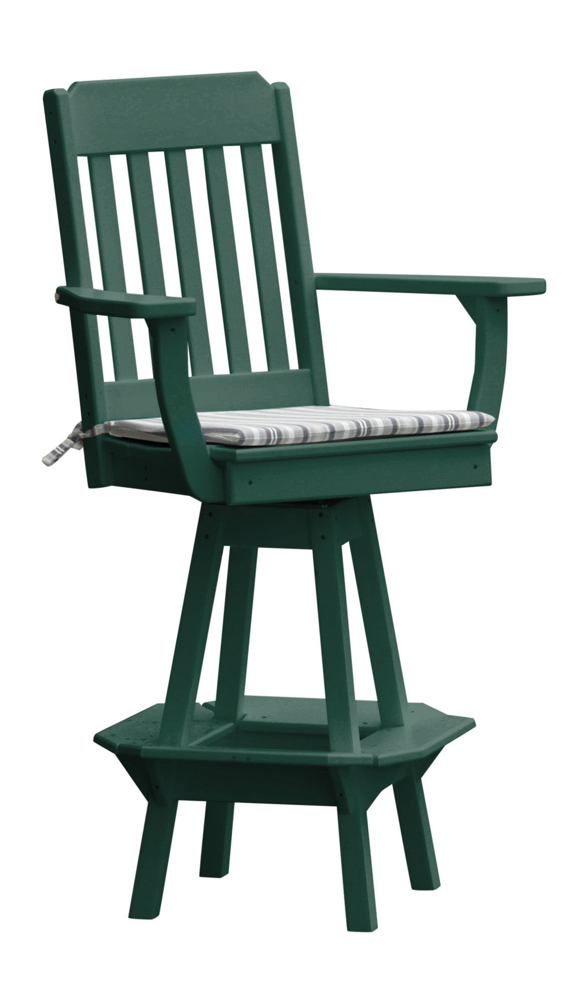 Bryton Park Poly Furniture Traditional Swivel Counter Chair w/ Arms (COUNTER HEIGHT) - LEAD TIME TO SHIP 10 BUSINESS DAYS