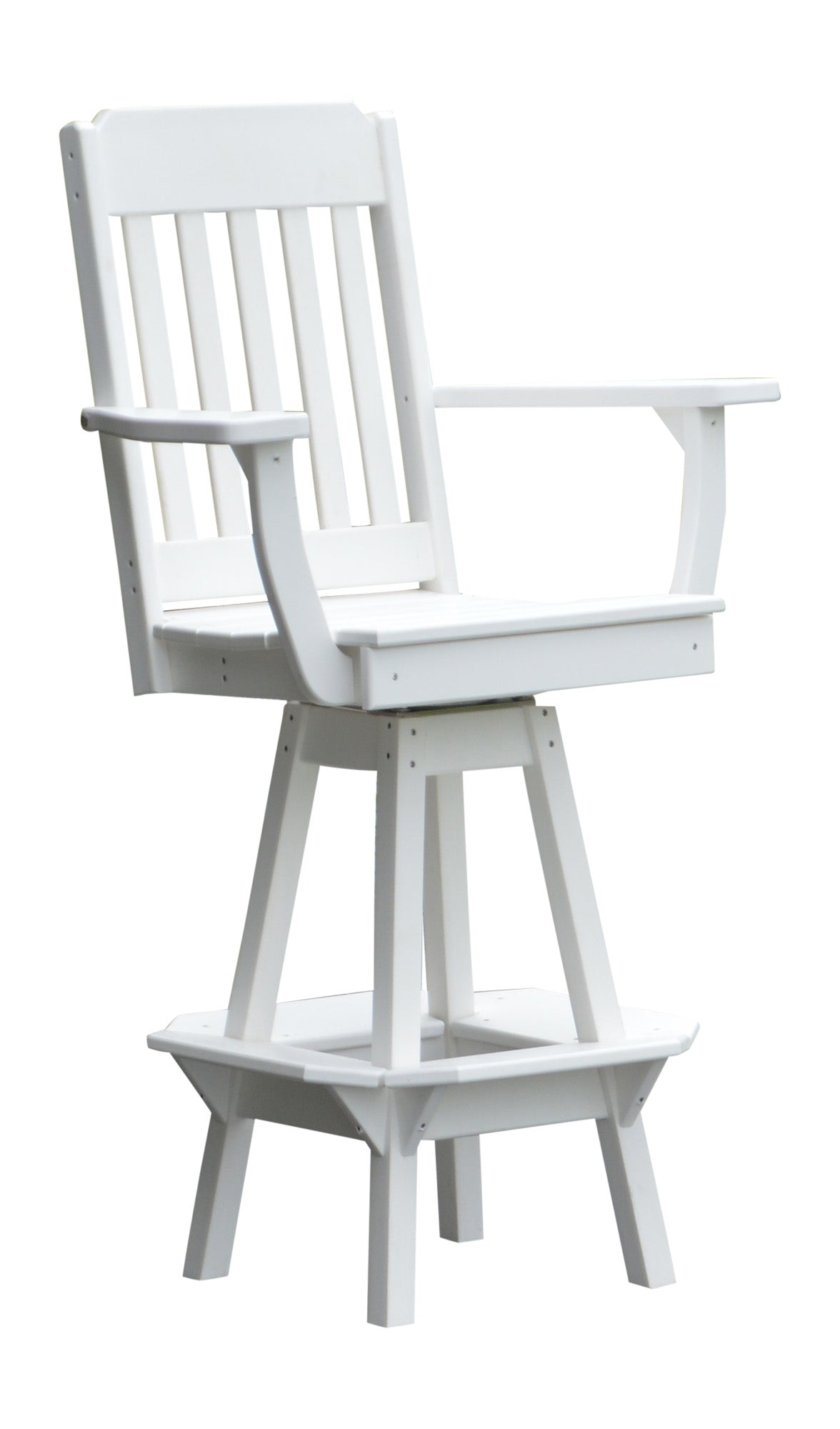 Bryton Park Poly Furniture Traditional Swivel Counter Chair w/ Arms (COUNTER HEIGHT) - LEAD TIME TO SHIP 10 BUSINESS DAYS