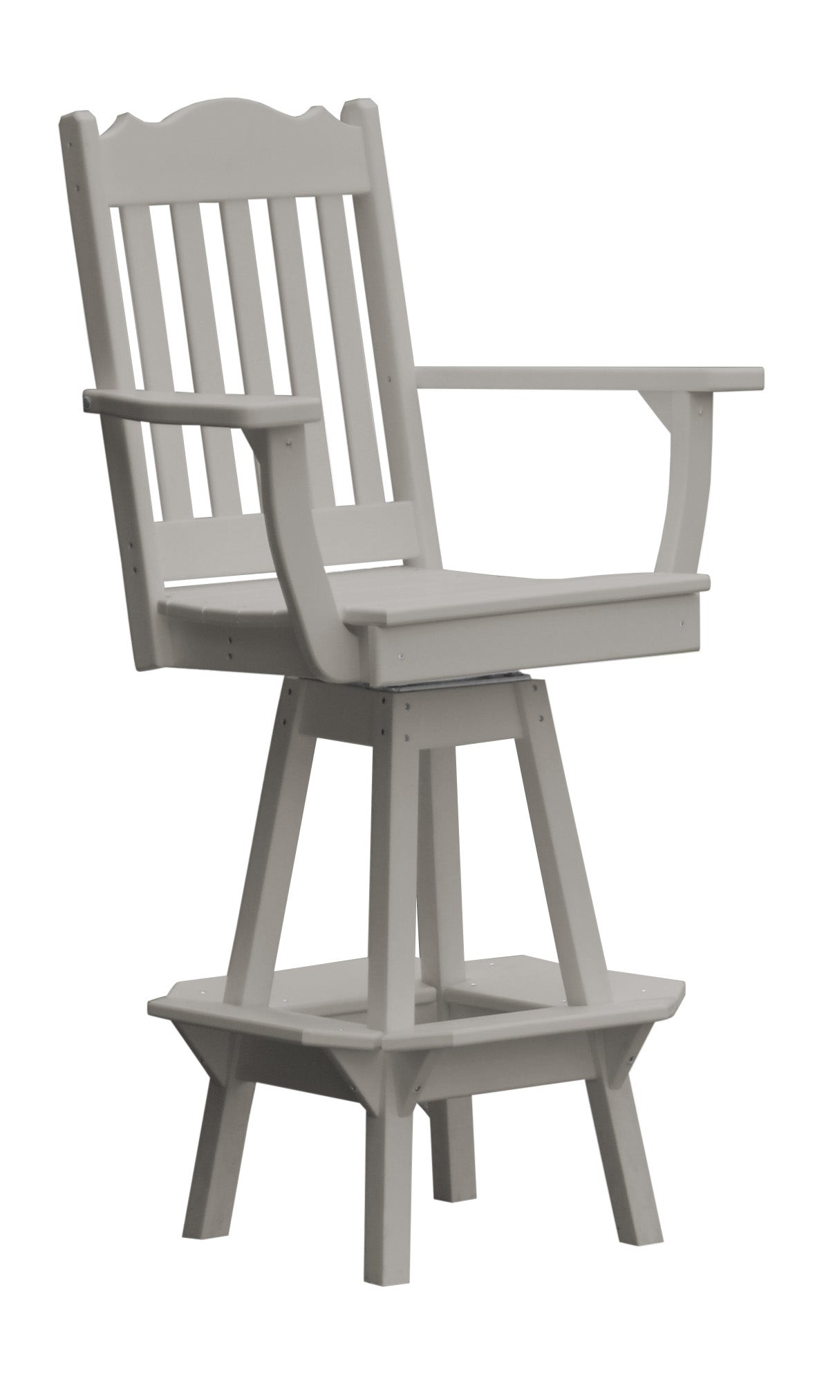 Bryton Park Poly Furniture Recycled Plastic Royal Swivel Counter Chair w/ Arms (COUNTER HEIGHT) - LEAD TIME TO SHIP 10 BUSINESS DAYS