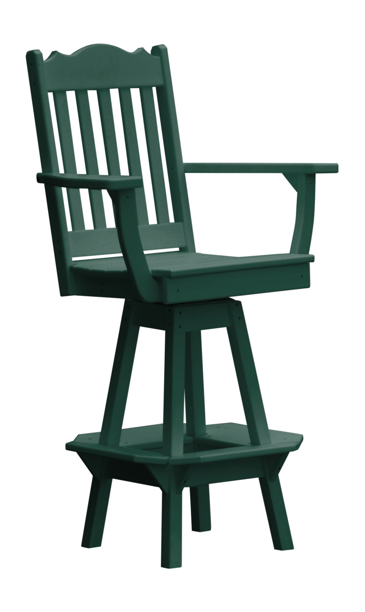 Bryton Park Poly Furniture Recycled Plastic Royal Swivel Counter Chair w/ Arms (COUNTER HEIGHT) - LEAD TIME TO SHIP 10 BUSINESS DAYS