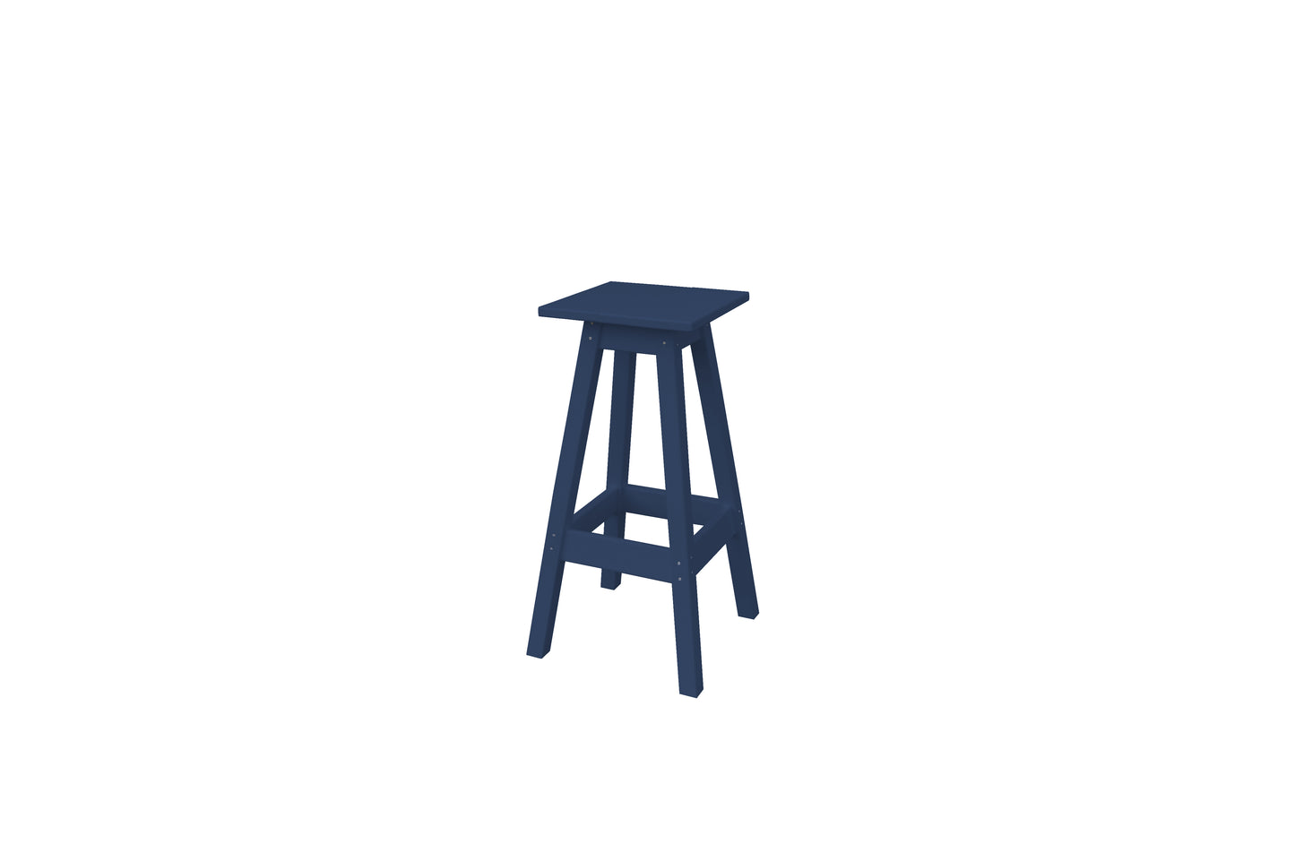 Bryton Park Poly Furniture Recycled Plastic Square Bar Stool - LEAD TIME TO SHIP 10 BUSINESS DAYS