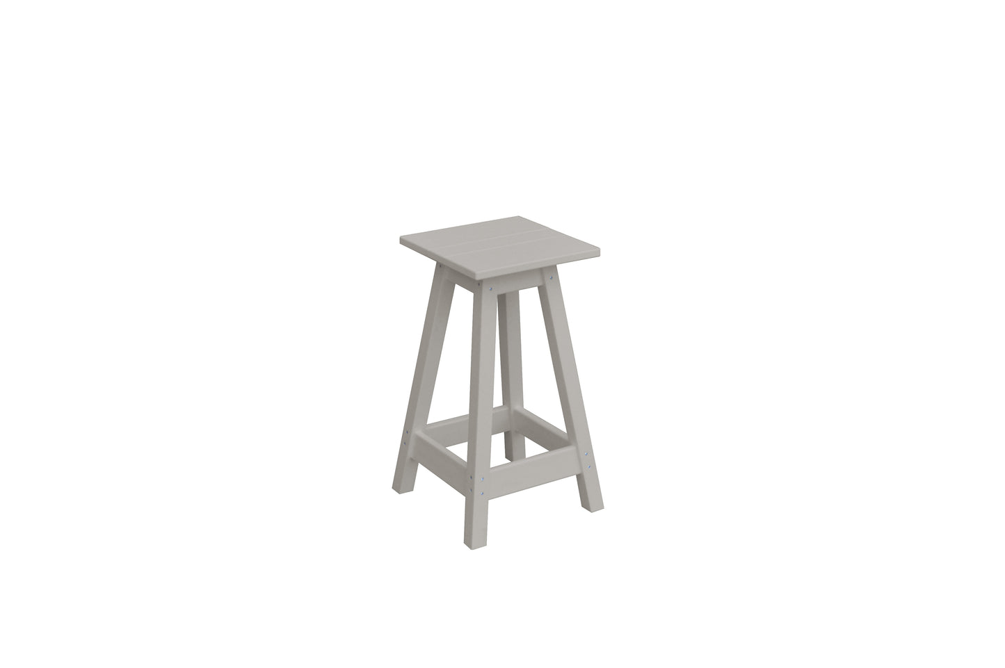Bryton Park Poly Furniture Recycled Plastic Square Stool (Counter Height) - LEAD TIME TO SHIP 10 BUSINESS DAYS