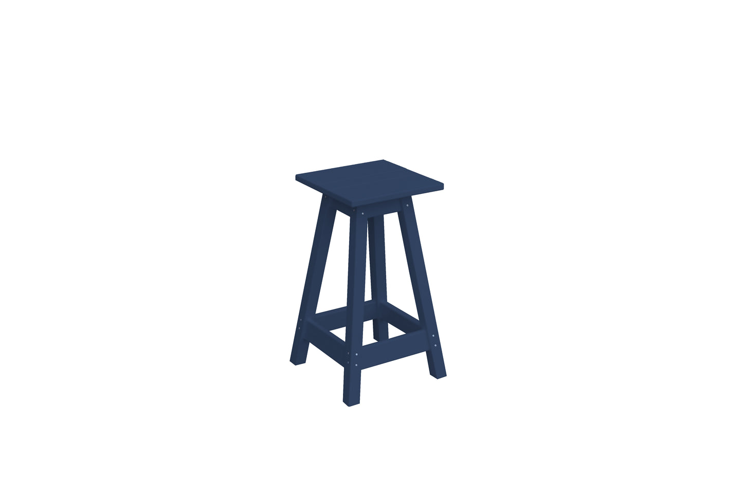 Bryton Park Poly Furniture Recycled Plastic Square Stool (Counter Height) - LEAD TIME TO SHIP 10 BUSINESS DAYS
