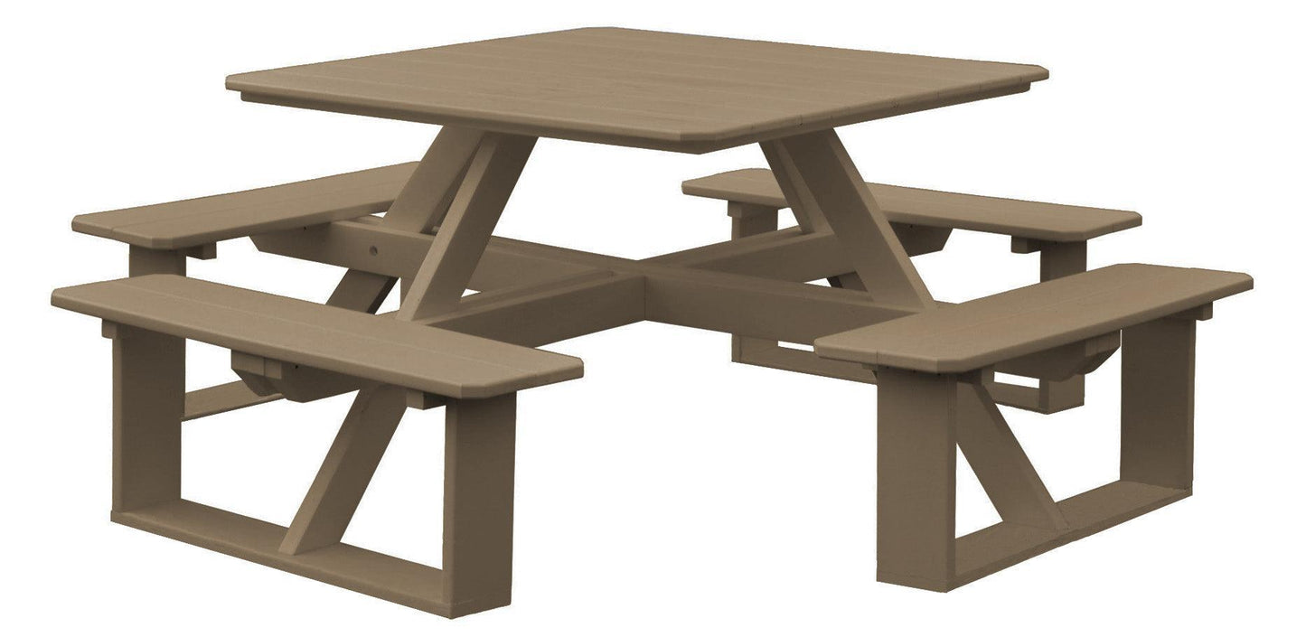 Bryton Park Poly Furniture Poly 44" Square Walk-In Table - LEAD TIME TO SHIP 3 WEEKS OR LESS
