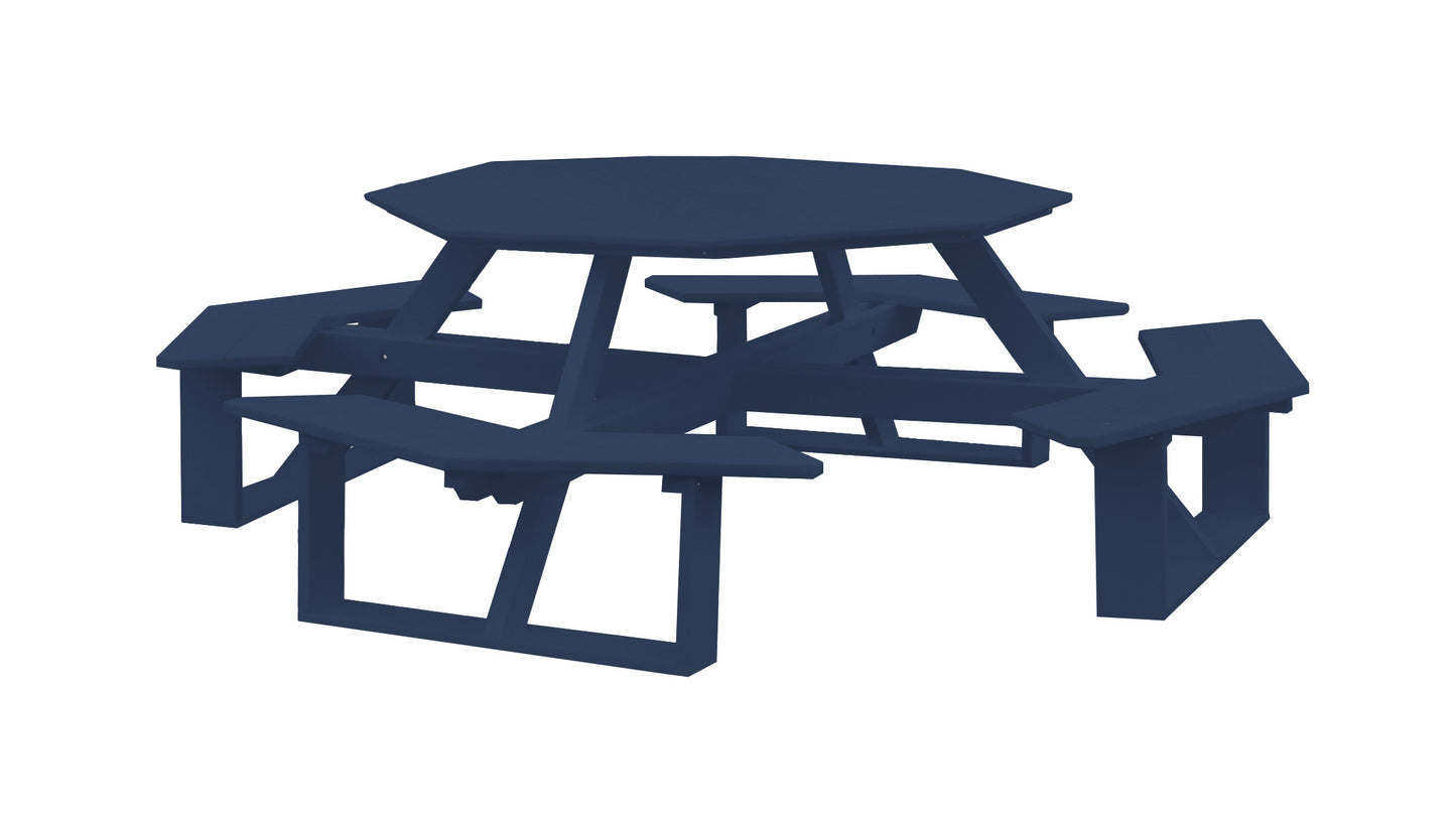 Bryton Park Poly Furniture Recycled Plastic 54" Octagon Walk-In Picnic Table  - LEAD TIME TO SHIP 10 BUSINESS DAYS
