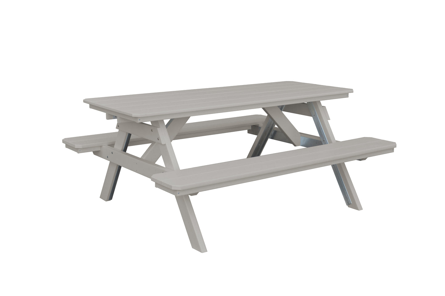 Bryton Park Poly Furniture Recycled Plastic 6' Picnic Table  - LEAD TIME TO SHIP 10 BUSINESS DAYS