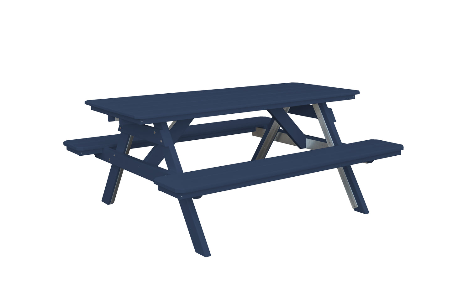 Bryton Park Poly Furniture Recycled Plastic 6' Picnic Table  - LEAD TIME TO SHIP 10 BUSINESS DAYS