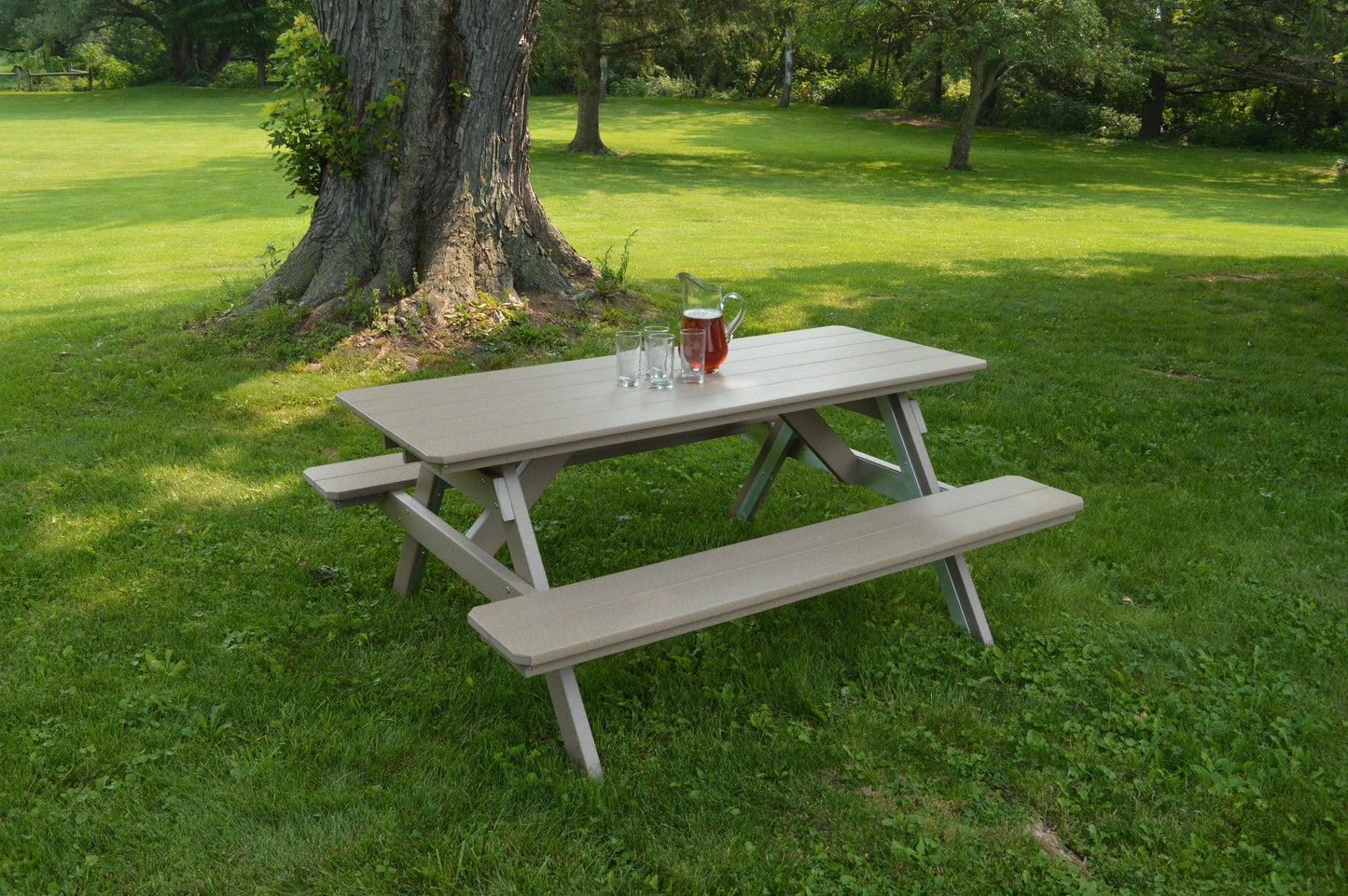 Bryton Park Poly Furniture Recycled Plastic 6' Picnic Table  - LEAD TIME TO SHIP 10 BUSINESS DAYS