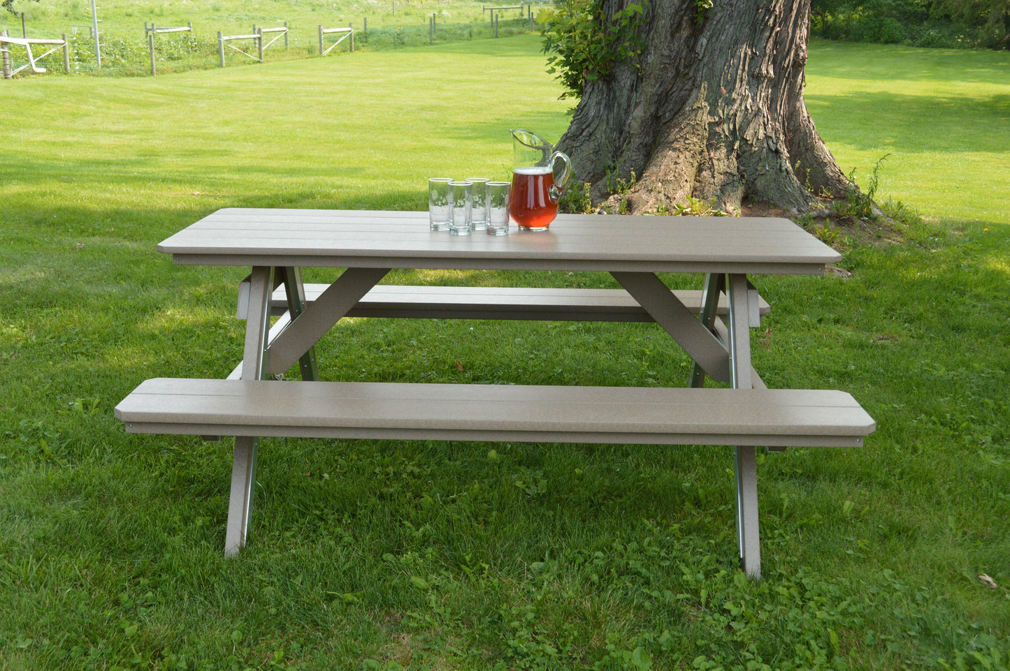 Bryton Park Poly Furniture Recycled Plastic 6' Picnic Table  - LEAD TIME TO SHIP 10 BUSINESS DAYS