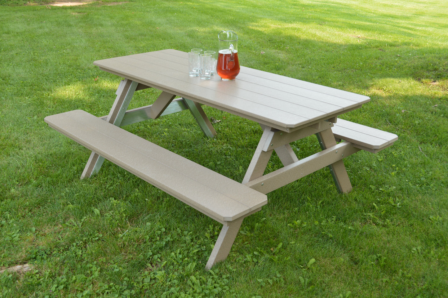 Bryton Park Poly Furniture Recycled Plastic 6' Picnic Table  - LEAD TIME TO SHIP 10 BUSINESS DAYS