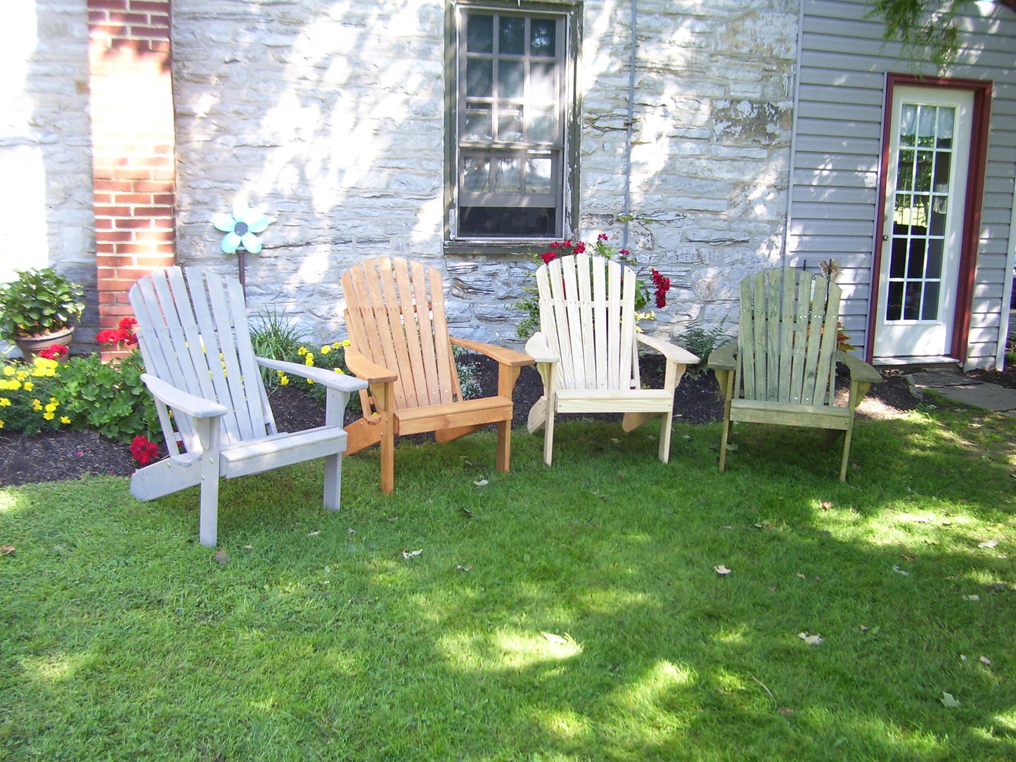 A&L Furniture Co. Amish Made Pressure Treated Fanback Adirondack Chair - LEAD TIME TO SHIP 10 BUSINESS DAYS