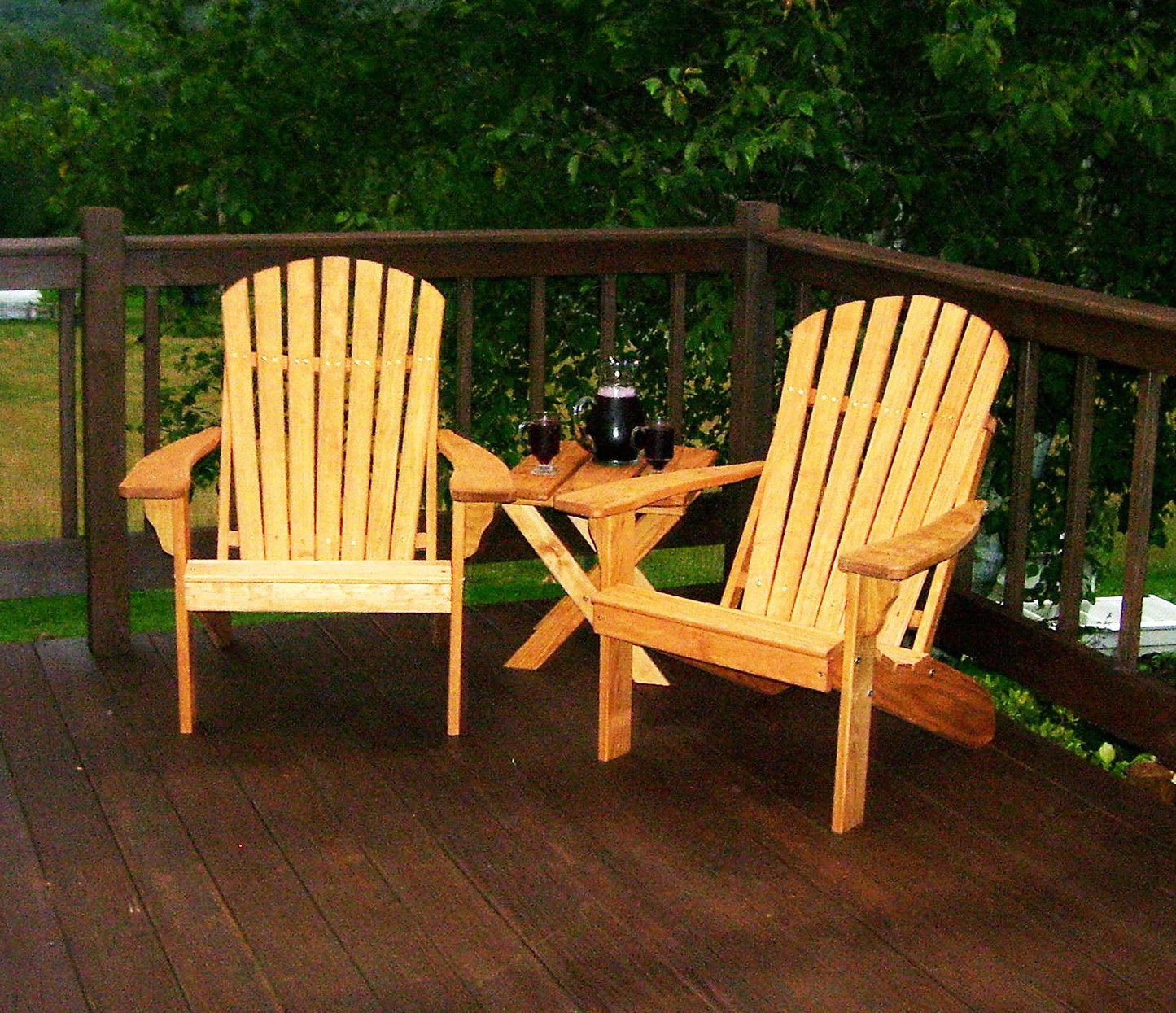 A&L Furniture Co. Amish Made Pressure Treated Fanback Adirondack Chair - LEAD TIME TO SHIP 10 BUSINESS DAYS