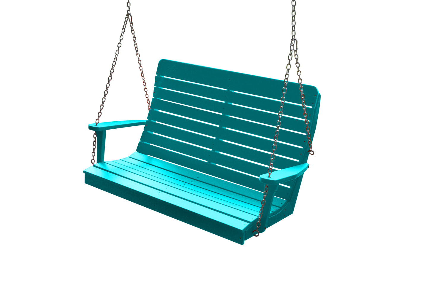 Bryton Park Poly Furniture Recycled Plastic 4' High Back Winston Porch Swing - LEAD TIME TO SHIP 10 BUSINESS DAYS
