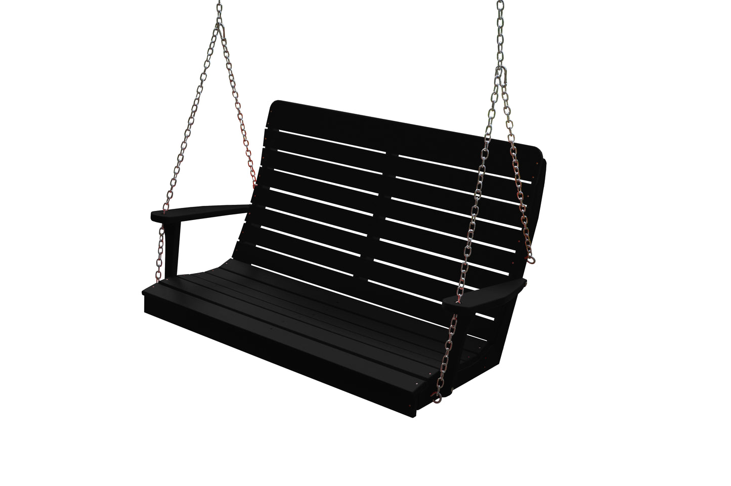 Bryton Park Poly Furniture Recycled Plastic 4' High Back Winston Porch Swing - LEAD TIME TO SHIP 10 BUSINESS DAYS