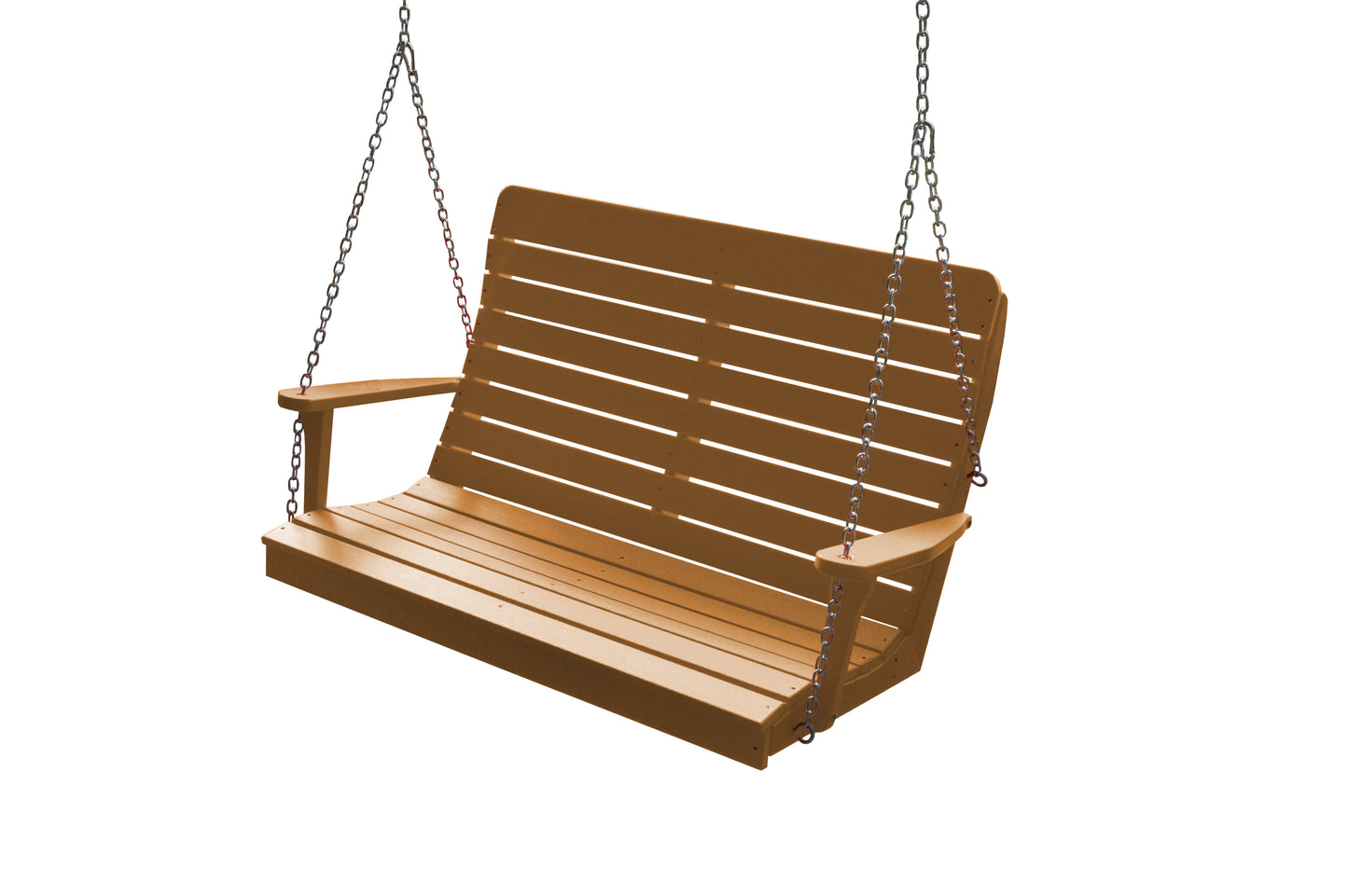 Bryton Park Poly Furniture Recycled Plastic 4' High Back Winston Porch Swing - LEAD TIME TO SHIP 10 BUSINESS DAYS