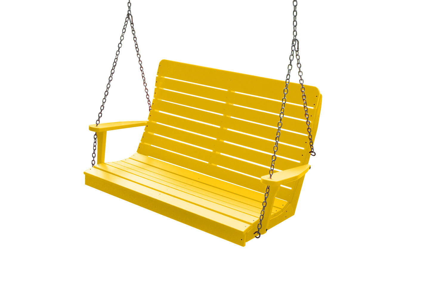 Bryton Park Poly Furniture Recycled Plastic 4' High Back Winston Porch Swing - LEAD TIME TO SHIP 10 BUSINESS DAYS