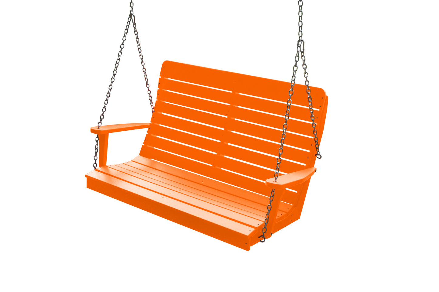 Bryton Park Poly Furniture Recycled Plastic 4' High Back Winston Porch Swing - LEAD TIME TO SHIP 10 BUSINESS DAYS