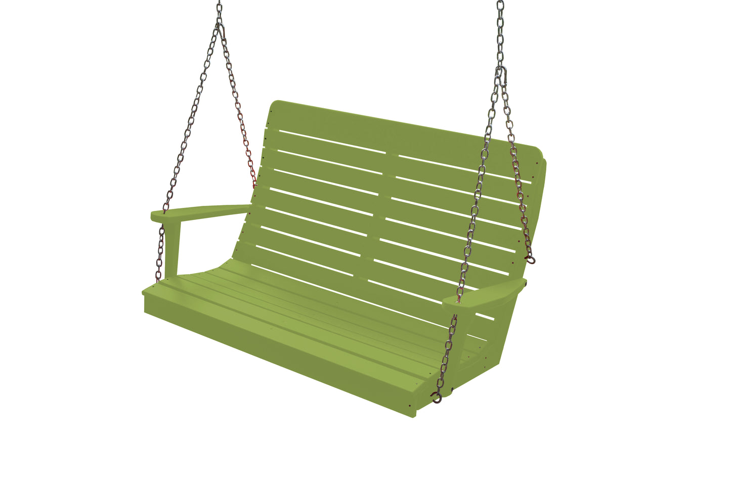 Bryton Park Poly Furniture Recycled Plastic 4' High Back Winston Porch Swing - LEAD TIME TO SHIP 10 BUSINESS DAYS