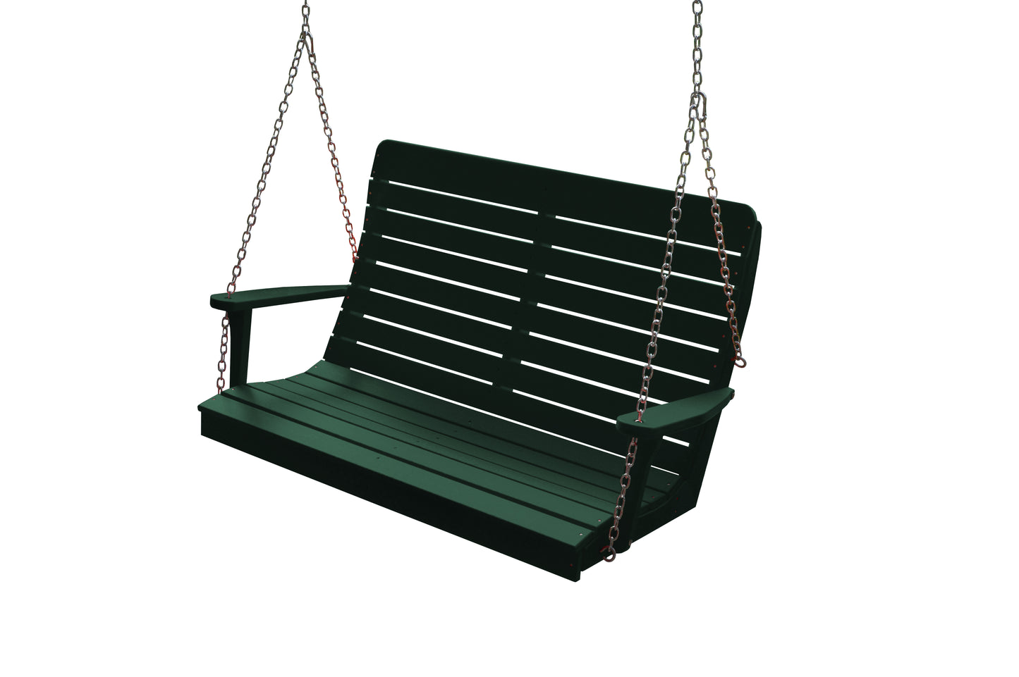 Bryton Park Poly Furniture Recycled Plastic 4' High Back Winston Porch Swing - LEAD TIME TO SHIP 10 BUSINESS DAYS