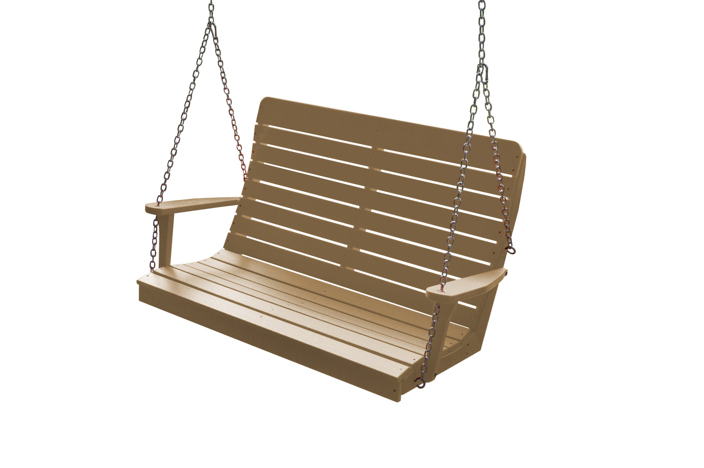 Bryton Park Poly Furniture Recycled Plastic 4' High Back Winston Porch Swing - LEAD TIME TO SHIP 10 BUSINESS DAYS
