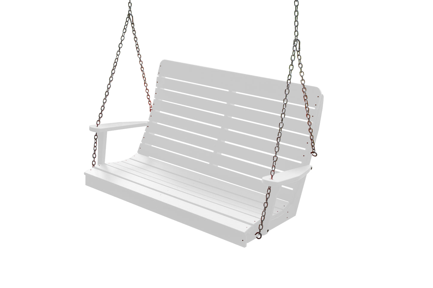 Bryton Park Poly Furniture Recycled Plastic 4' High Back Winston Porch Swing - LEAD TIME TO SHIP 10 BUSINESS DAYS