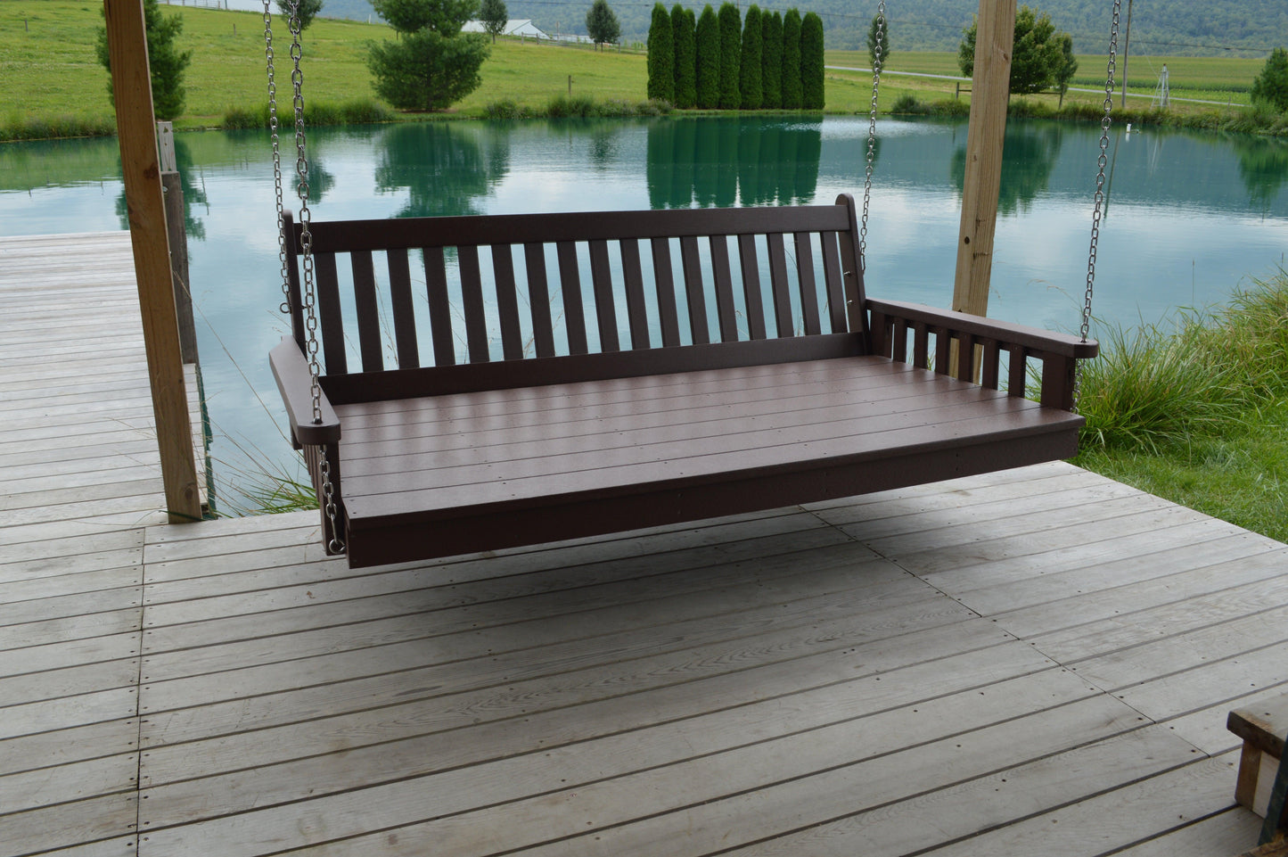 Bryton Park Poly Furniture 75" Poly Twin Mattress Traditional English Swingbed - LEAD TIME TO SHIP 3 WEEKS OR LESS