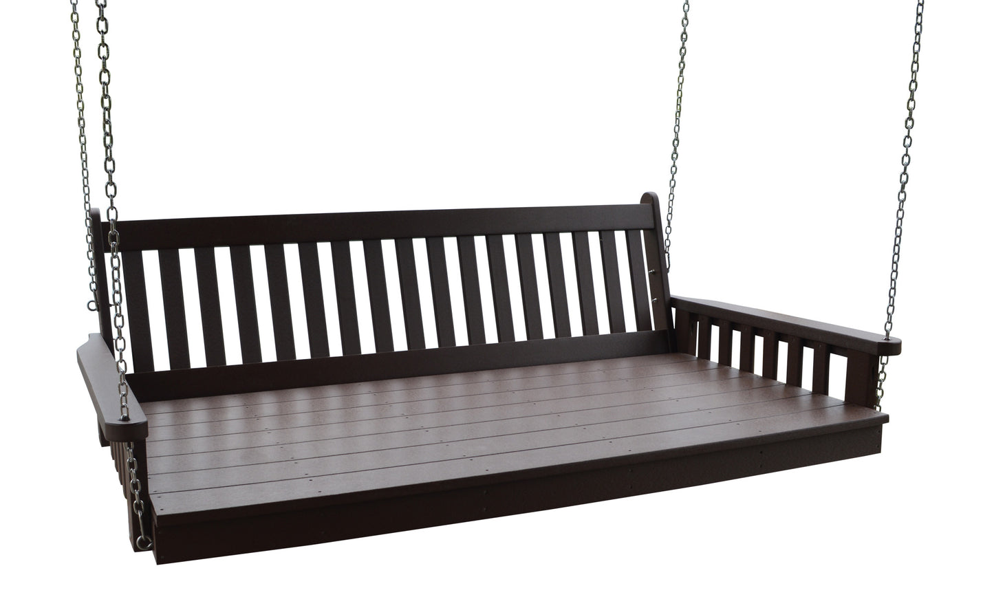Bryton Park Poly Furniture 75" Poly Twin Mattress Traditional English Swingbed - LEAD TIME TO SHIP 3 WEEKS OR LESS