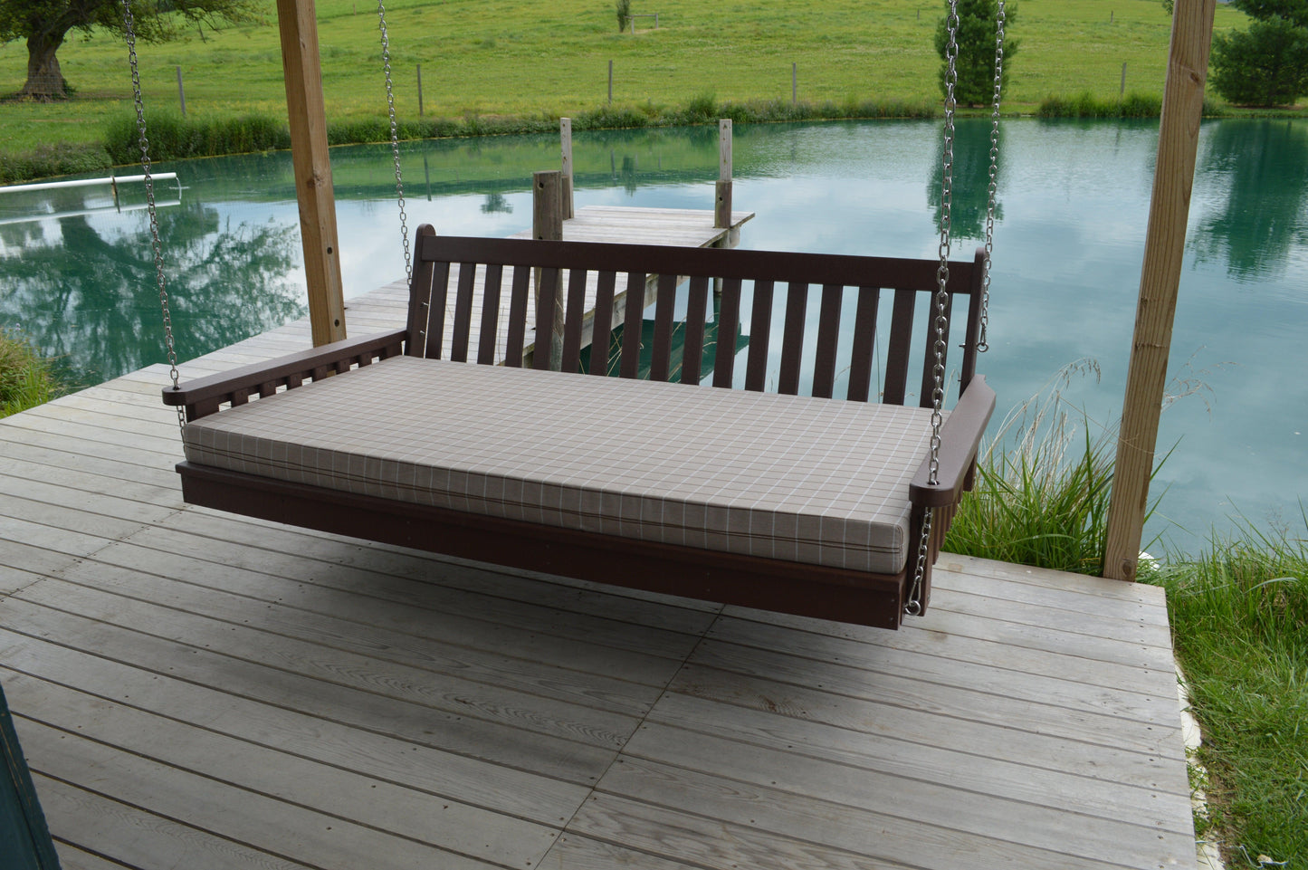 Bryton Park Poly Furniture 75" Poly Twin Mattress Traditional English Swingbed - LEAD TIME TO SHIP 3 WEEKS OR LESS