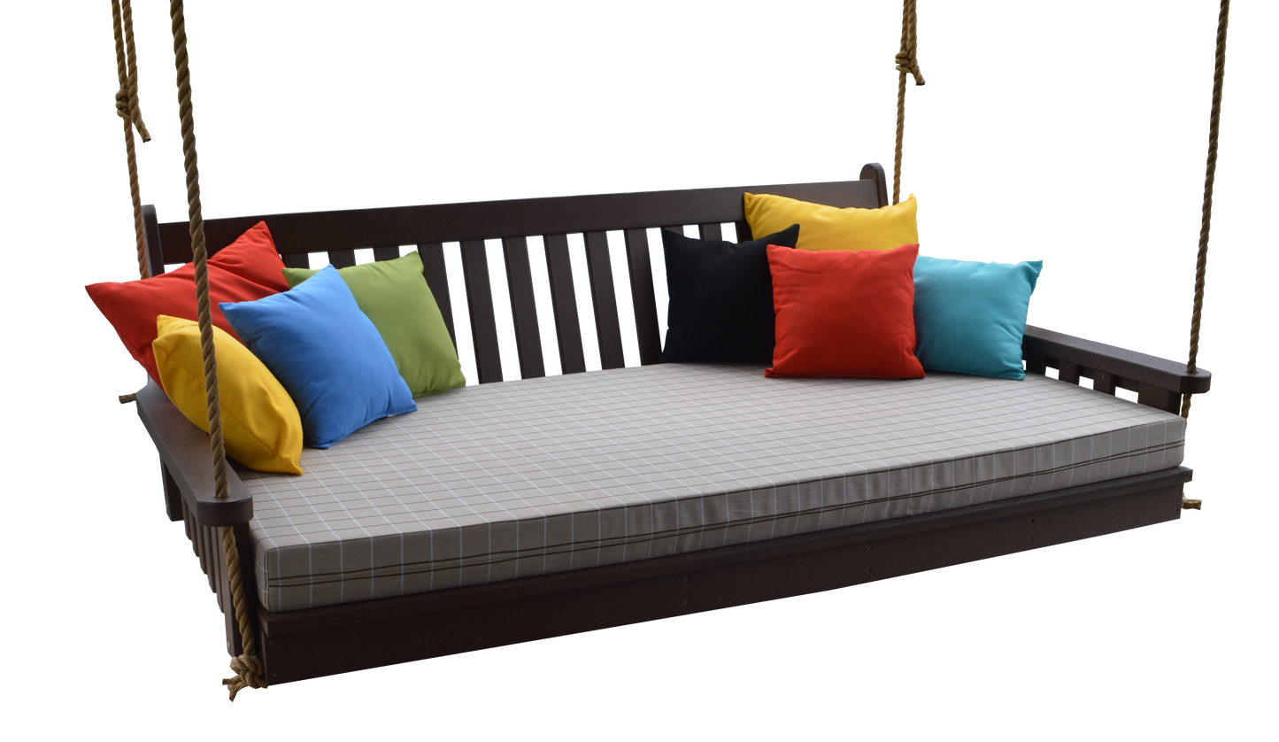 Bryton Park Poly Furniture 75" Poly Twin Mattress Traditional English Swingbed - LEAD TIME TO SHIP 3 WEEKS OR LESS