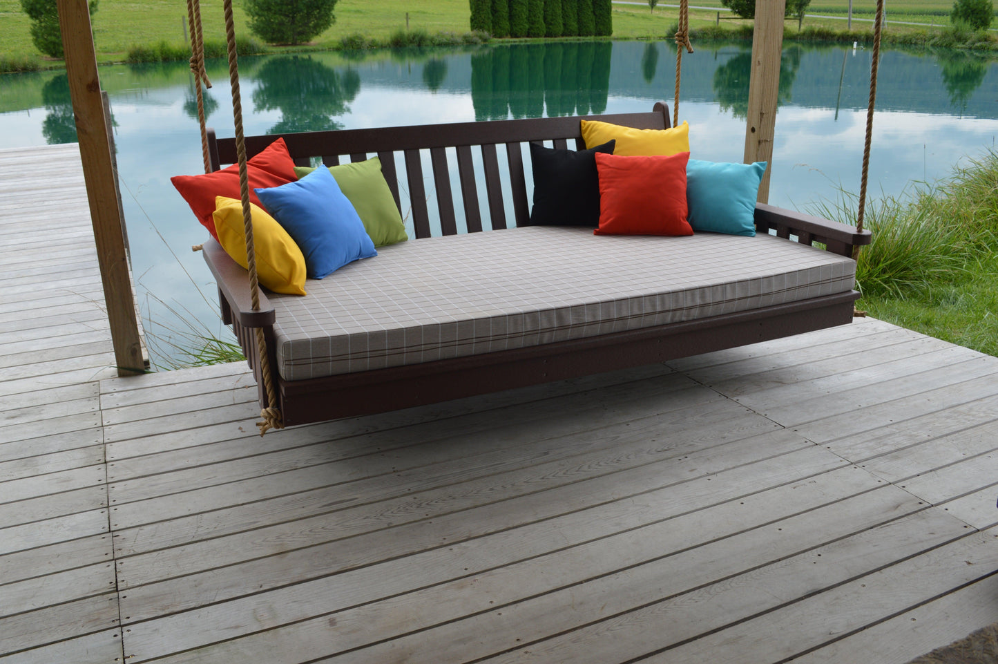 Bryton Park Poly Furniture 75" Poly Twin Mattress Traditional English Swingbed - LEAD TIME TO SHIP 3 WEEKS OR LESS