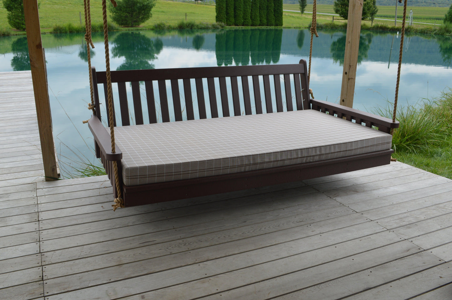Bryton Park Poly Furniture 75" Poly Twin Mattress Traditional English Swingbed - LEAD TIME TO SHIP 3 WEEKS OR LESS