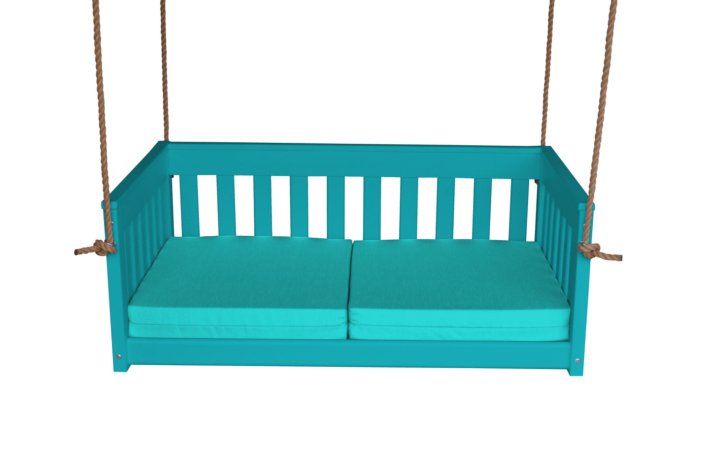 Bryton Park Poly Furniture Recycled Plastic 50" Deep Seating Mission Sofa Swing w Rope - LEAD TIME TO SHIP 10 BUSINESS DAYS