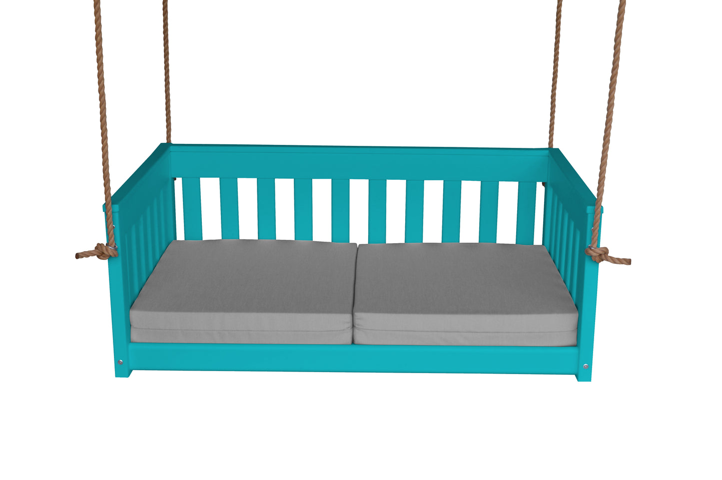 Bryton Park Poly Furniture Recycled Plastic 50" Deep Seating Mission Sofa Swing w Rope - LEAD TIME TO SHIP 10 BUSINESS DAYS