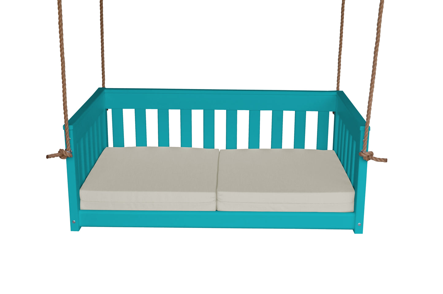 Bryton Park Poly Furniture Recycled Plastic 50" Deep Seating Mission Sofa Swing w Rope - LEAD TIME TO SHIP 10 BUSINESS DAYS