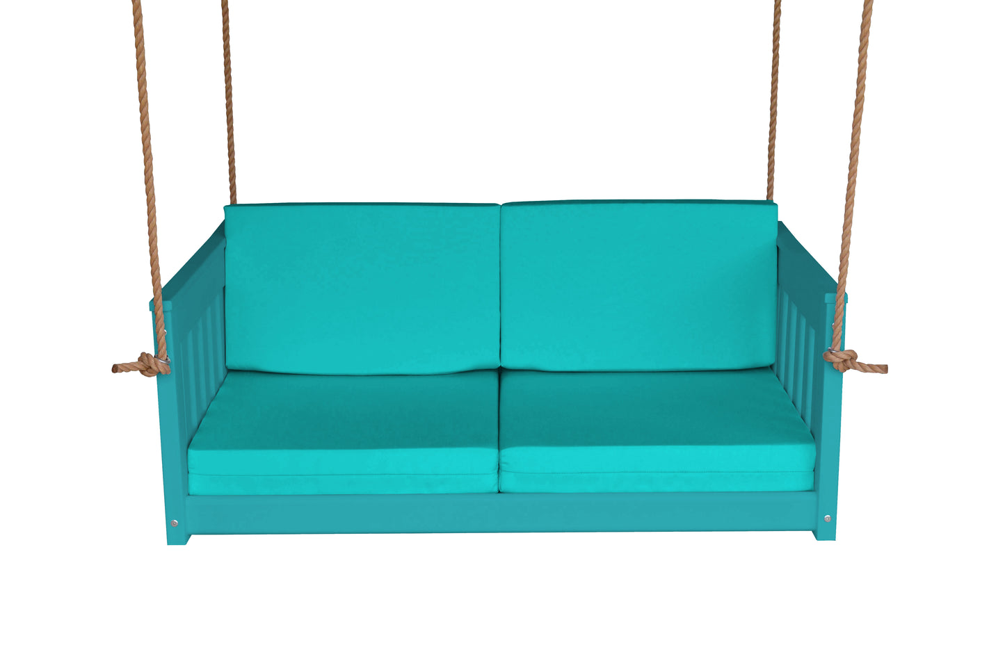 Bryton Park Poly Furniture Recycled Plastic 50" Deep Seating Mission Sofa Swing w Rope - LEAD TIME TO SHIP 10 BUSINESS DAYS