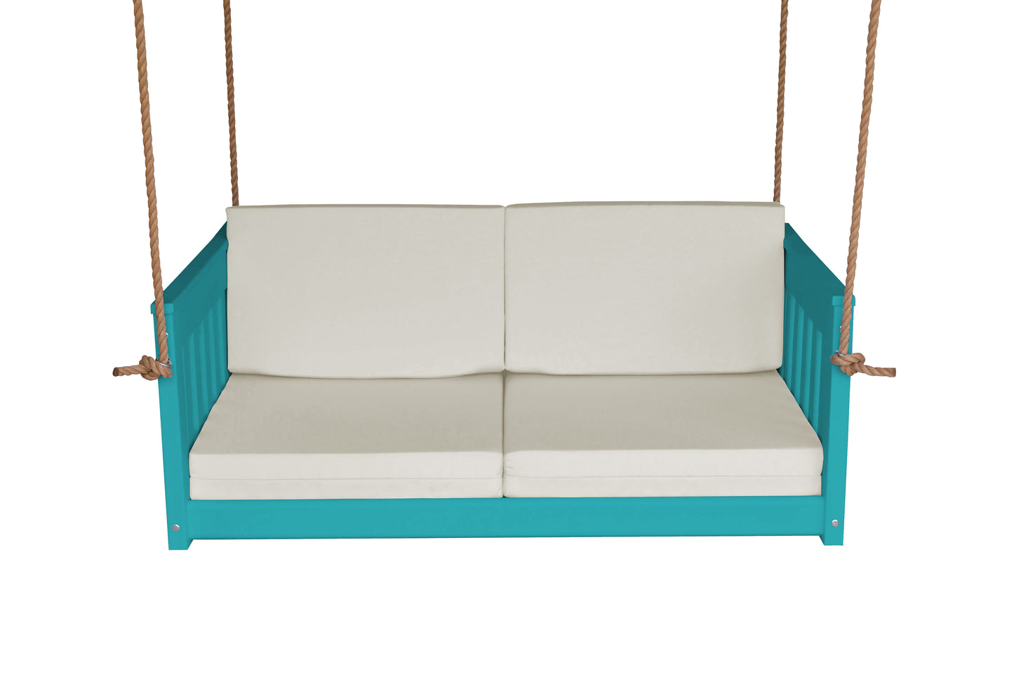 Bryton Park Poly Furniture Recycled Plastic 50" Deep Seating Mission Sofa Swing w Rope - LEAD TIME TO SHIP 10 BUSINESS DAYS