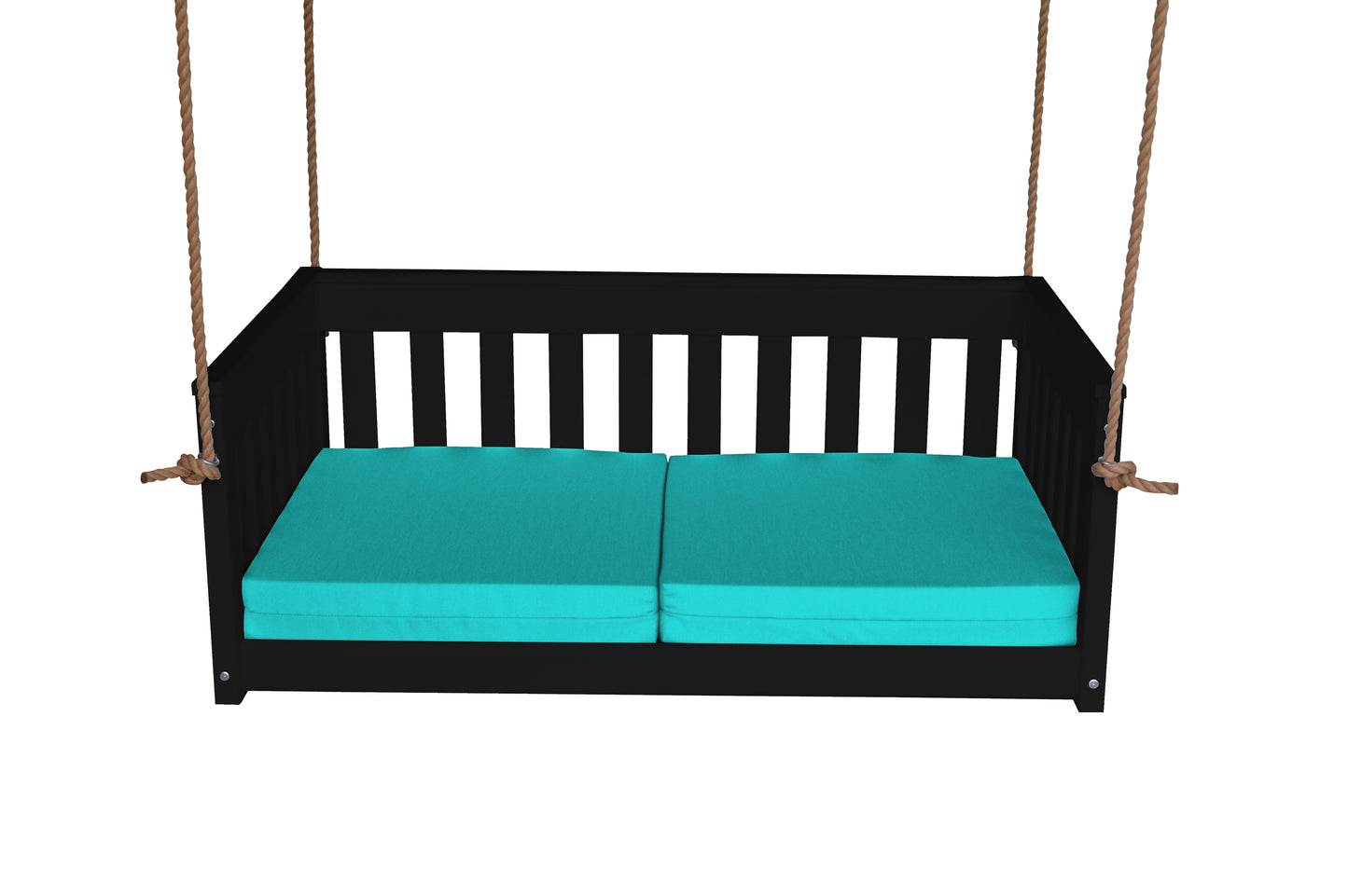 Bryton Park Poly Furniture Recycled Plastic 50" Deep Seating Mission Sofa Swing w Rope - LEAD TIME TO SHIP 10 BUSINESS DAYS