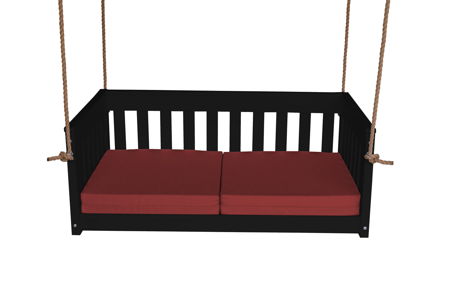 Bryton Park Poly Furniture Recycled Plastic 50" Deep Seating Mission Sofa Swing w Rope - LEAD TIME TO SHIP 10 BUSINESS DAYS
