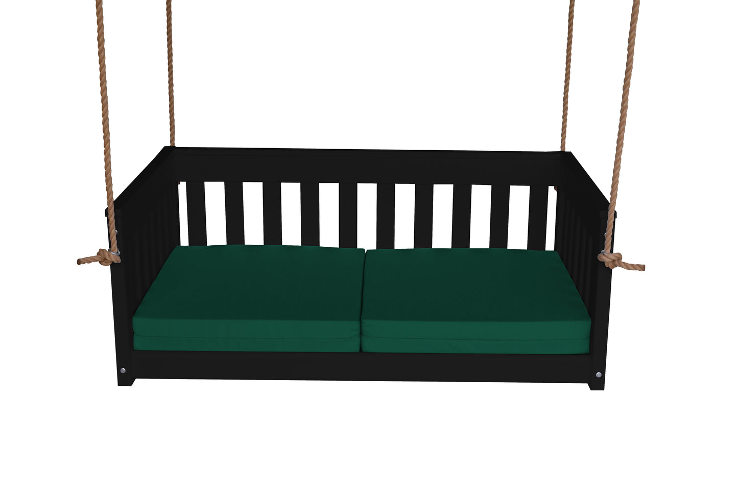 Bryton Park Poly Furniture Recycled Plastic 50" Deep Seating Mission Sofa Swing w Rope - LEAD TIME TO SHIP 10 BUSINESS DAYS