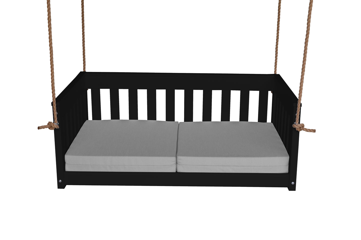 Bryton Park Poly Furniture Recycled Plastic 50" Deep Seating Mission Sofa Swing w Rope - LEAD TIME TO SHIP 10 BUSINESS DAYS
