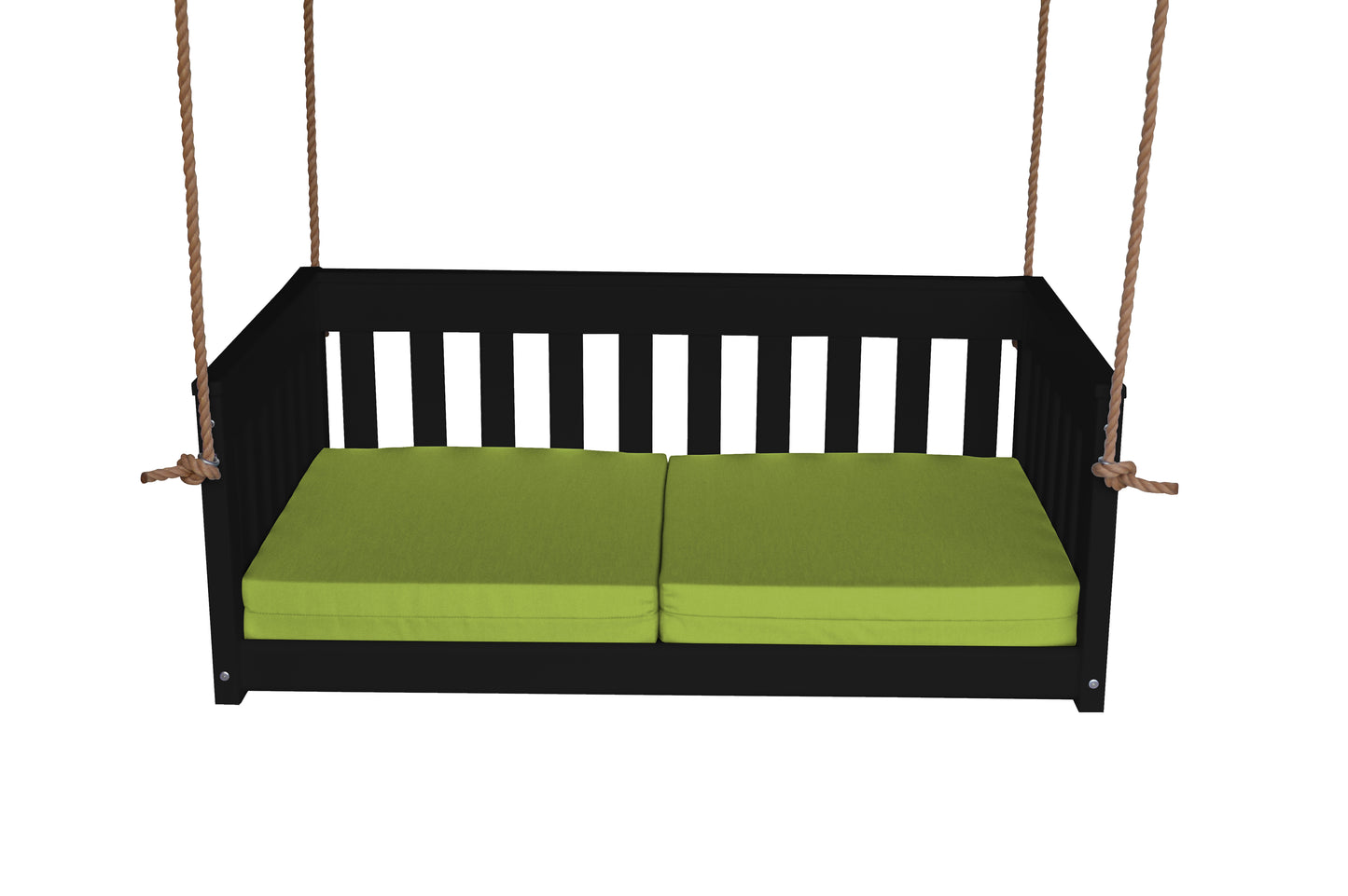 Bryton Park Poly Furniture Recycled Plastic 50" Deep Seating Mission Sofa Swing w Rope - LEAD TIME TO SHIP 10 BUSINESS DAYS