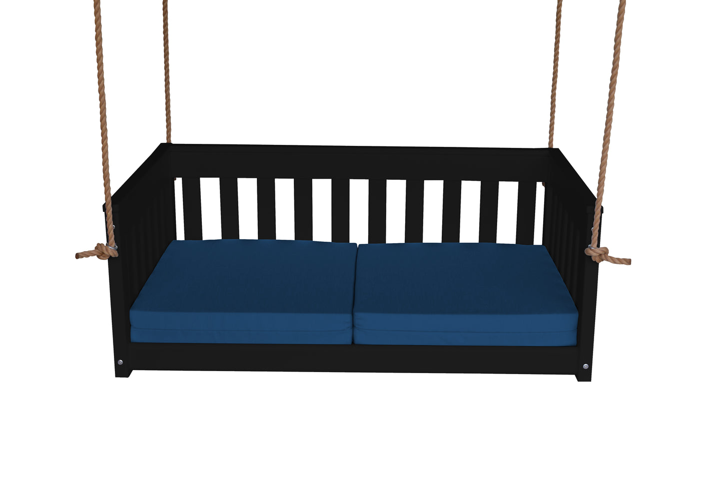 Bryton Park Poly Furniture Recycled Plastic 50" Deep Seating Mission Sofa Swing w Rope - LEAD TIME TO SHIP 10 BUSINESS DAYS