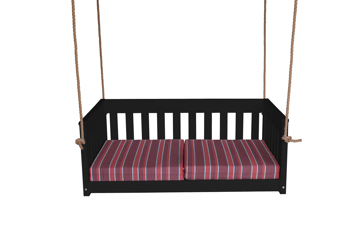 Bryton Park Poly Furniture Recycled Plastic 50" Deep Seating Mission Sofa Swing w Rope - LEAD TIME TO SHIP 10 BUSINESS DAYS